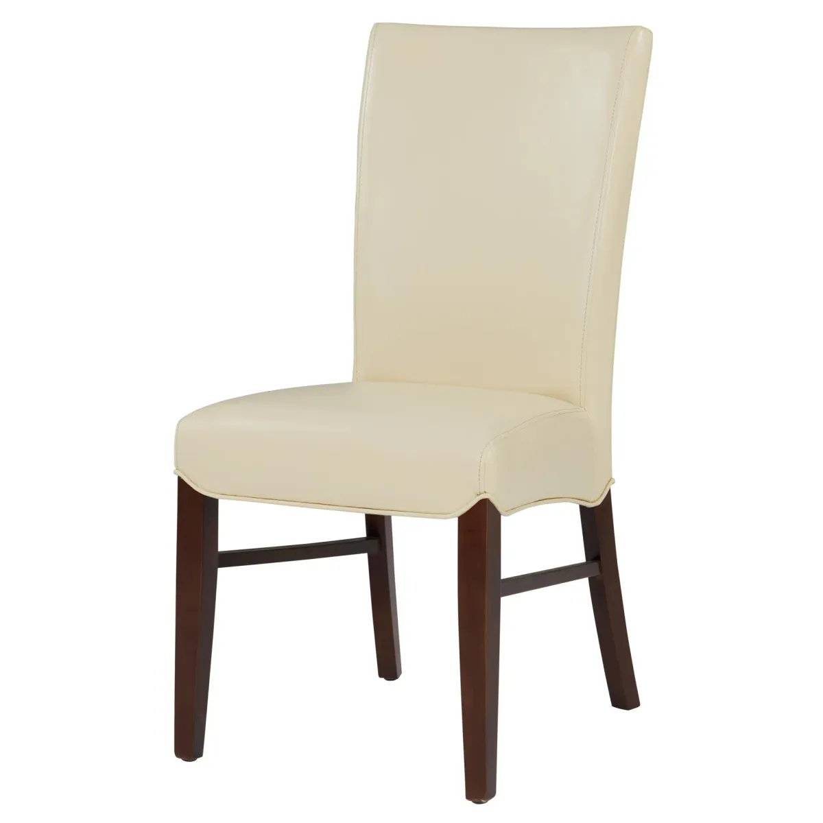 Milton Bonded Leather Dining Side Chair, Cream (Set of 2)