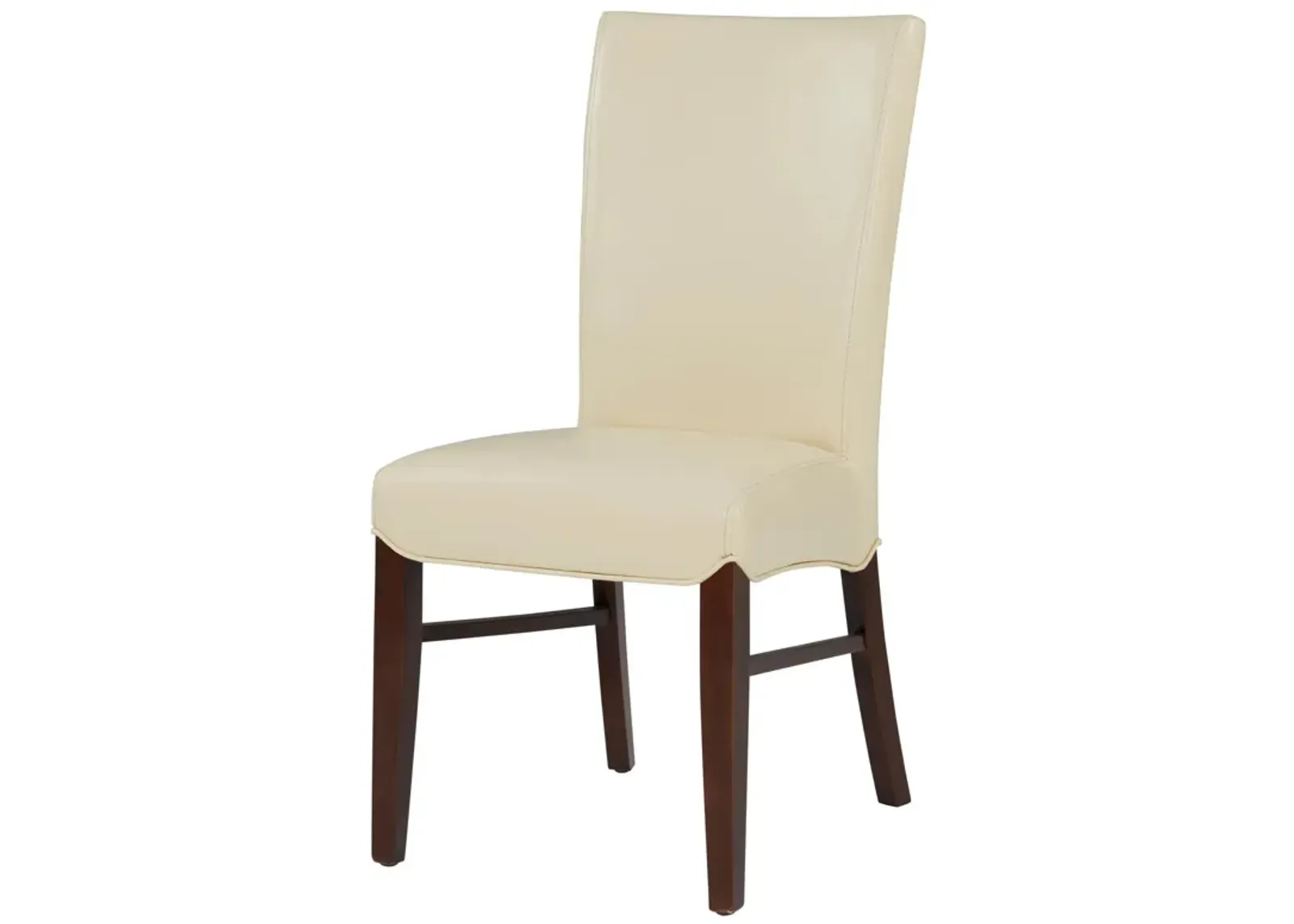 Milton Bonded Leather Dining Side Chair, Cream (Set of 2)