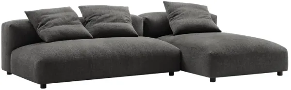Solace 2-Piece Modular Upholstered Fabric Sectional Sofa With Chaise by Modway