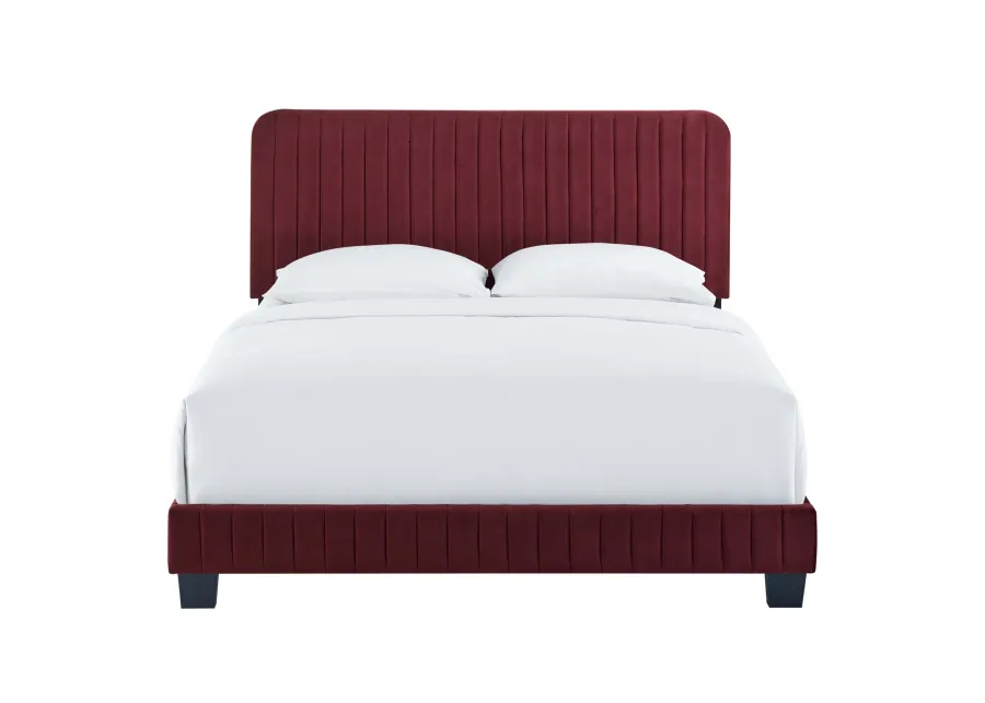 Celine Channel Tufted Performance Velvet Queen Bed