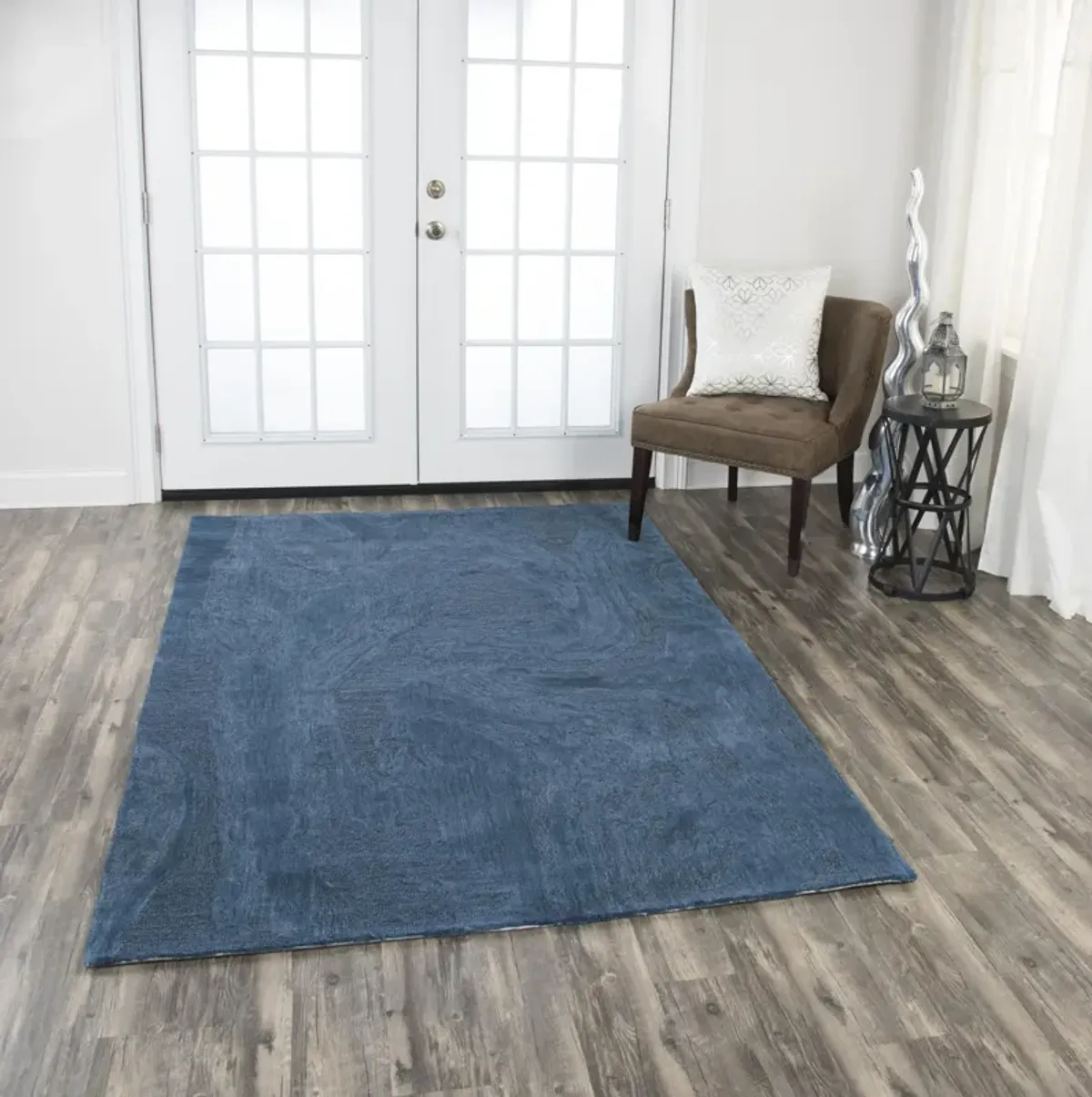 Fifth Avenue Blue Abstract Wool 9'x12' Rectangle Rug