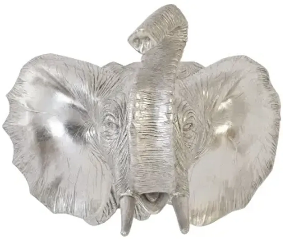 elephant wall art, resin, silver leaf