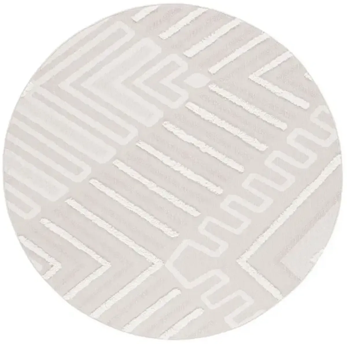 TRENDS 104 Beige 6'-7' X 6'-7' Round Round Rug