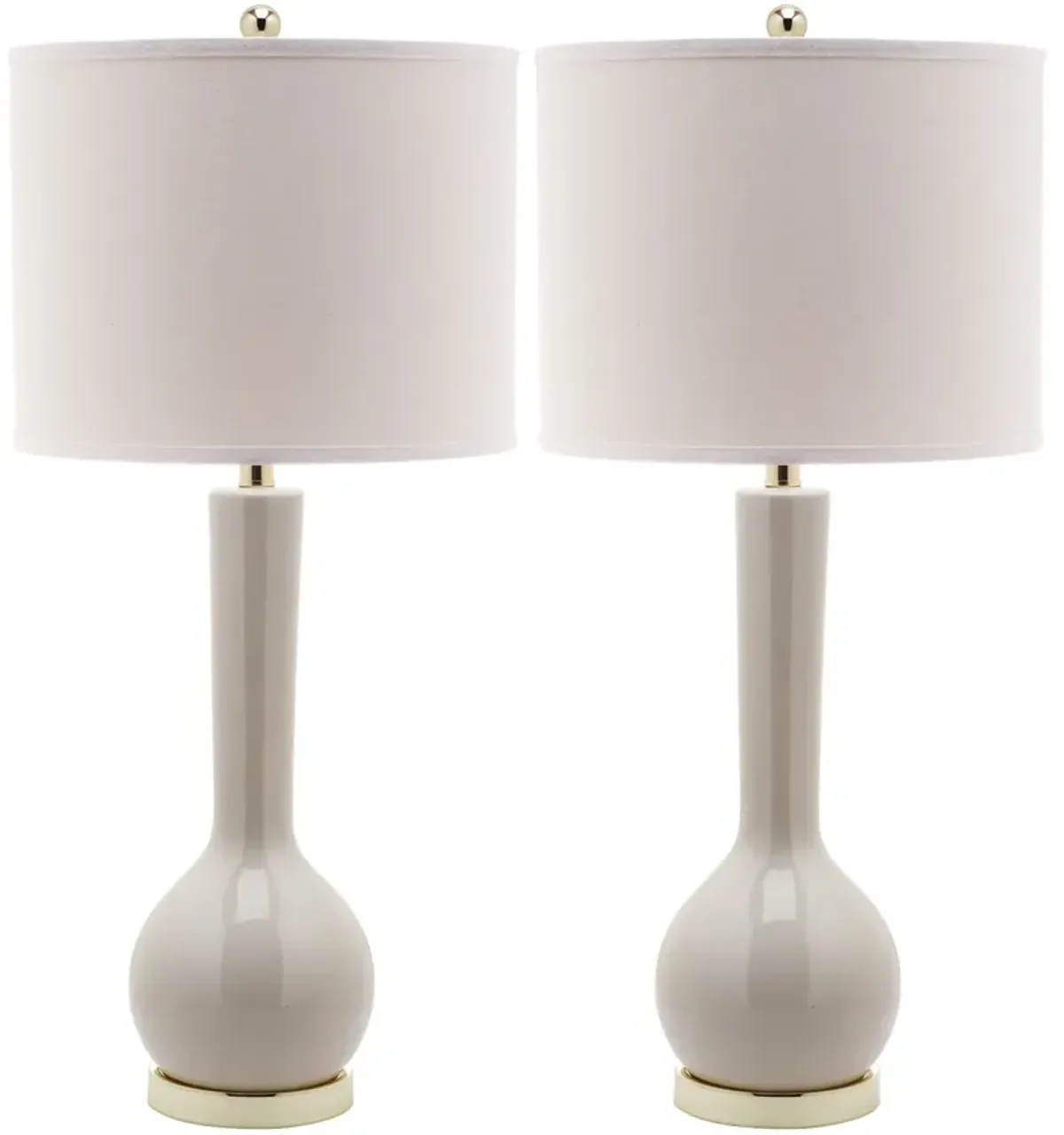 Mae 30.5-Inch H Long Neck Ceramic Table Lamp - Set of 2