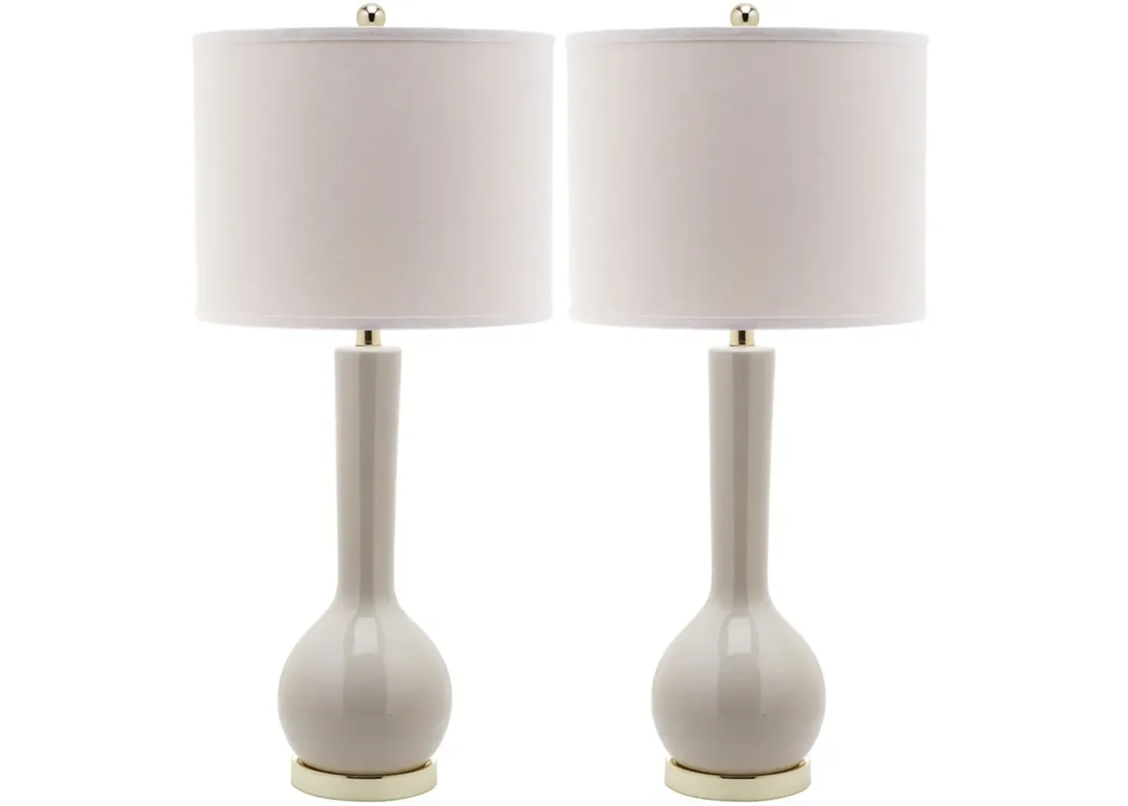 Mae 30.5-Inch H Long Neck Ceramic Table Lamp - Set of 2