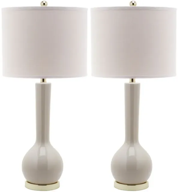 Mae 30.5-Inch H Long Neck Ceramic Table Lamp - Set of 2