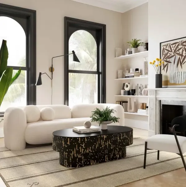 Faye Black Glass Coffee Table