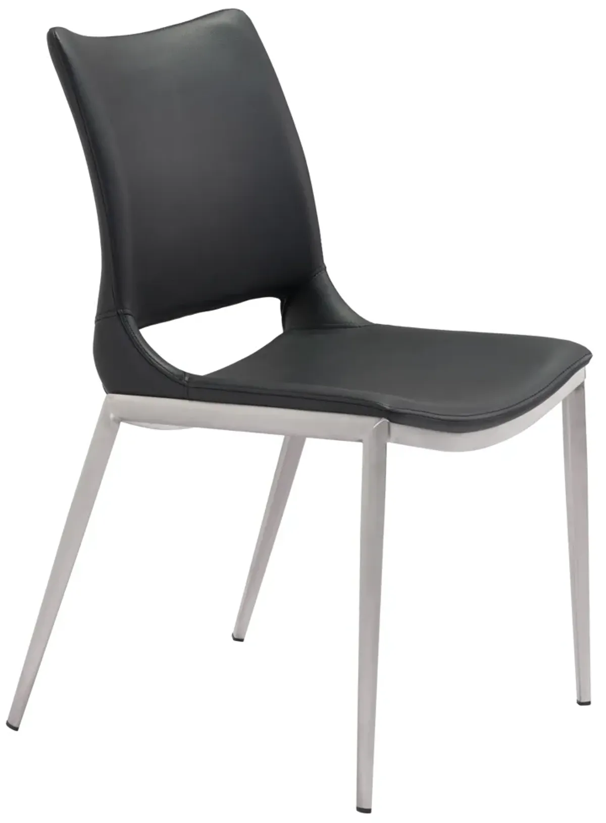 Ace Dining Chair (Set of 2) Black & Silver