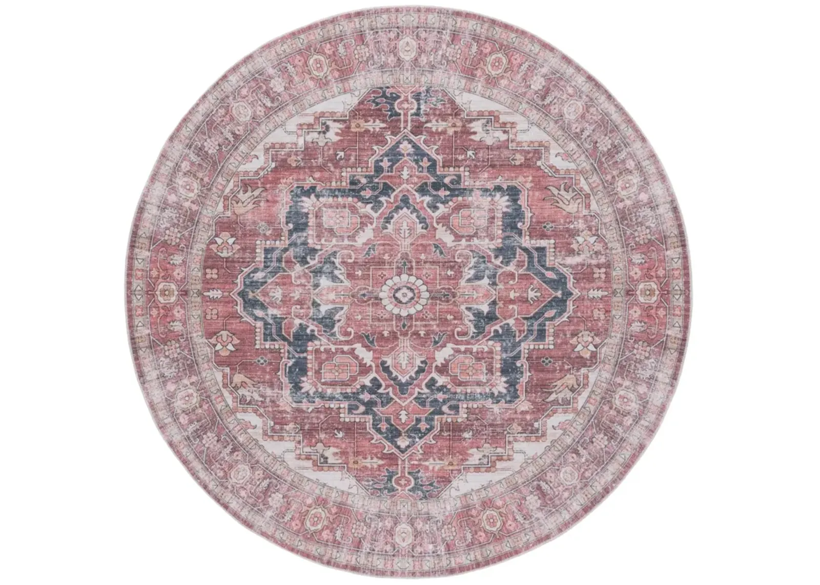 ARIZONA 247 DARK RED  6' x 6' Round Round Rug