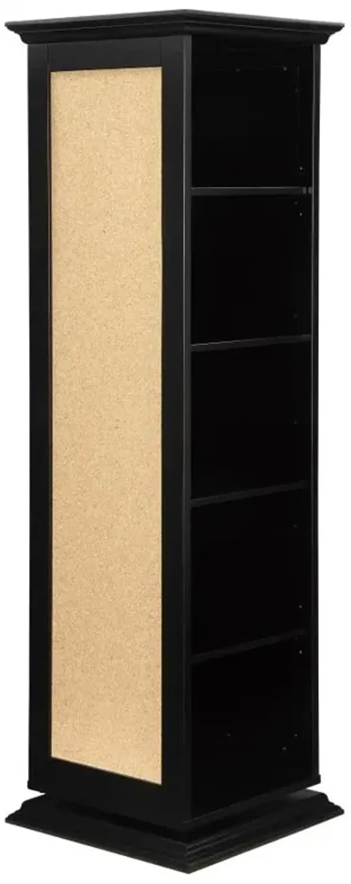 Robinsons Swivel Accent Cabinet with Cork Board Black