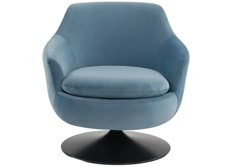 Citrine Velvet Swivel Chair