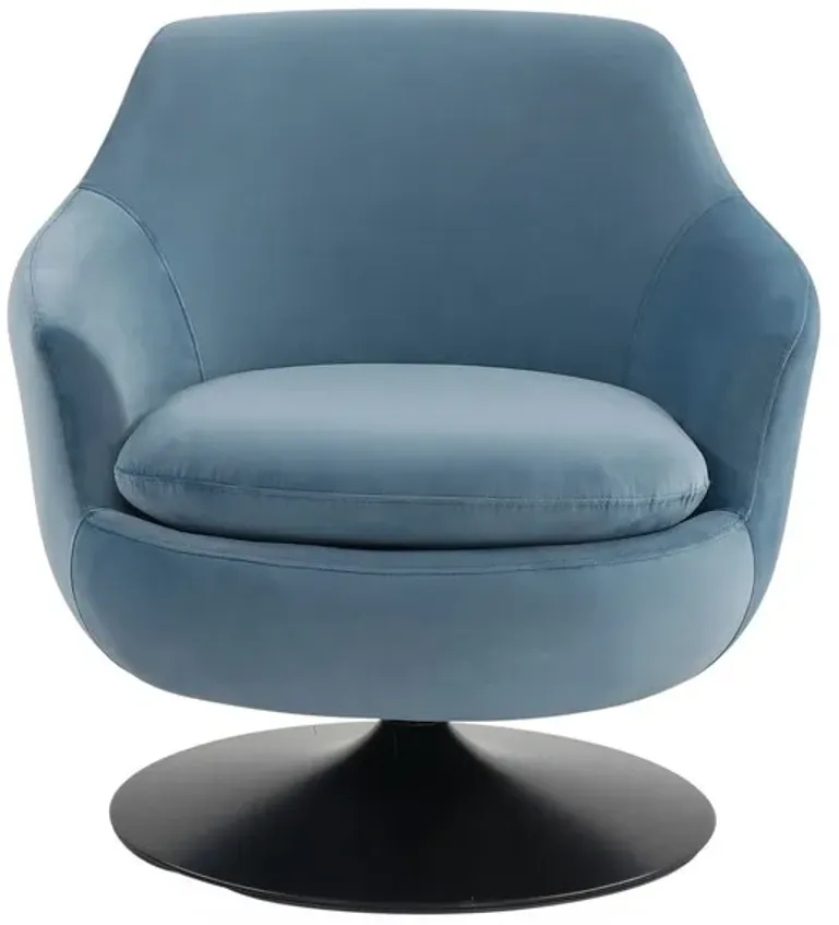 Citrine Velvet Swivel Chair