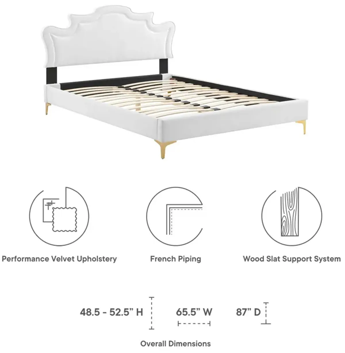 Neena Performance Velvet King Bed