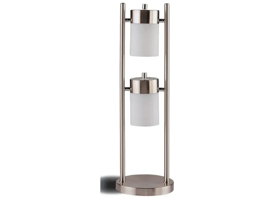 Munson Adjustable Swivel Table Lamp Brushed Silver