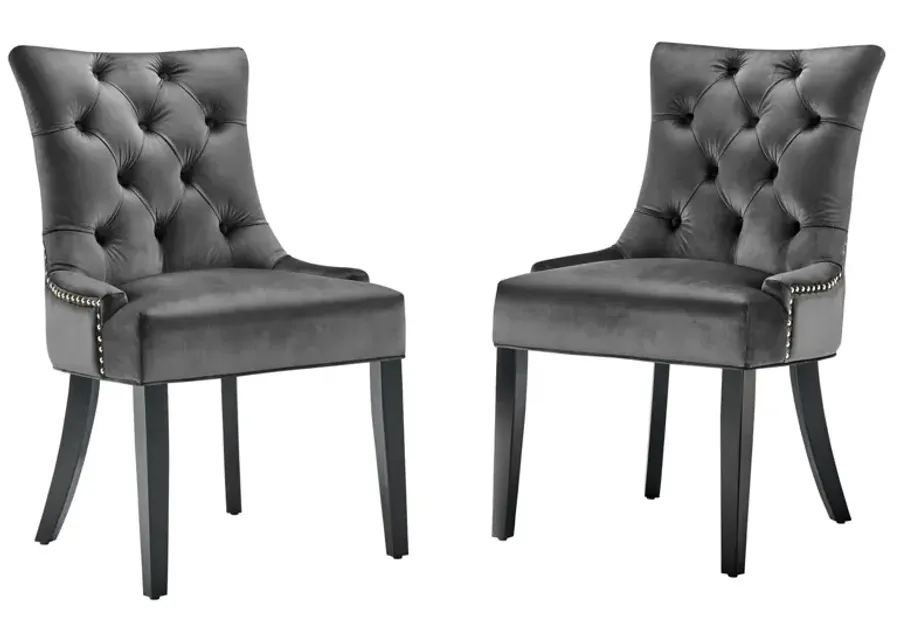 Regent Tufted Performance Velvet Dining Side Chairs - Set of 2