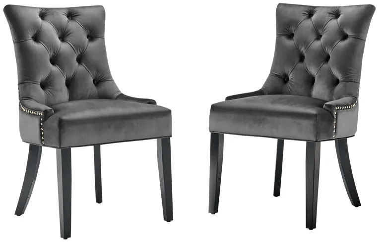 Regent Tufted Performance Velvet Dining Side Chairs - Set of 2