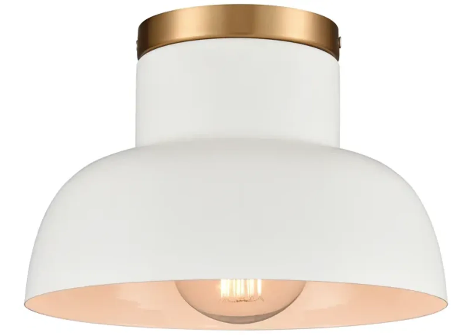 Lewellen 10'' Wide 1-Light Semi Flush Mount - Matte White