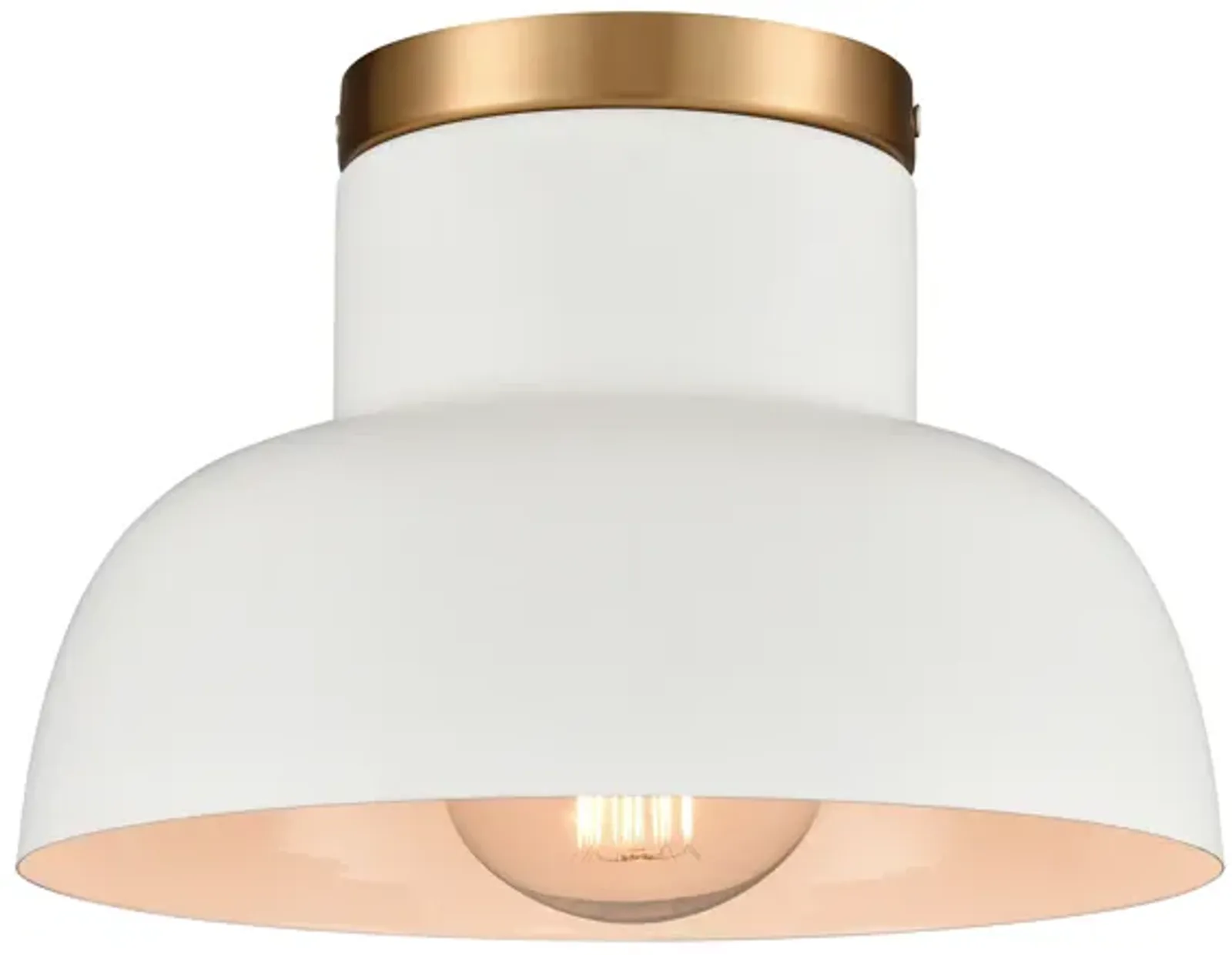 Lewellen 10'' Wide 1-Light Semi Flush Mount - Matte White