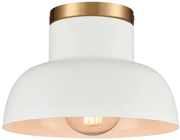 Lewellen 10'' Wide 1-Light Semi Flush Mount - Matte White