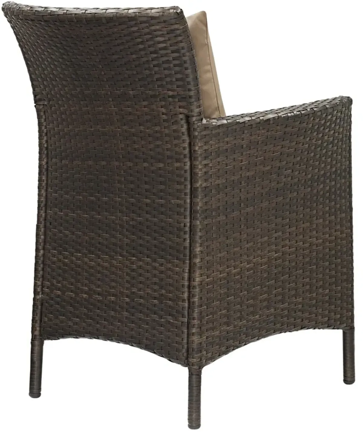 Conduit Outdoor Patio Wicker Rattan Dining Armchair Set of 4