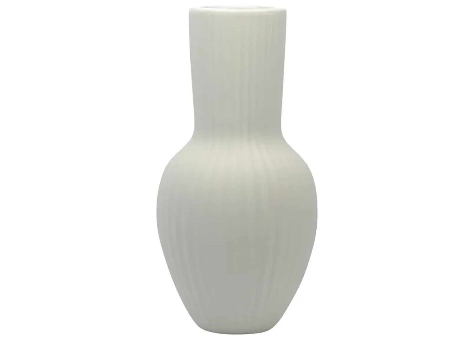 Cer, 11"h Bouquet Vase, White