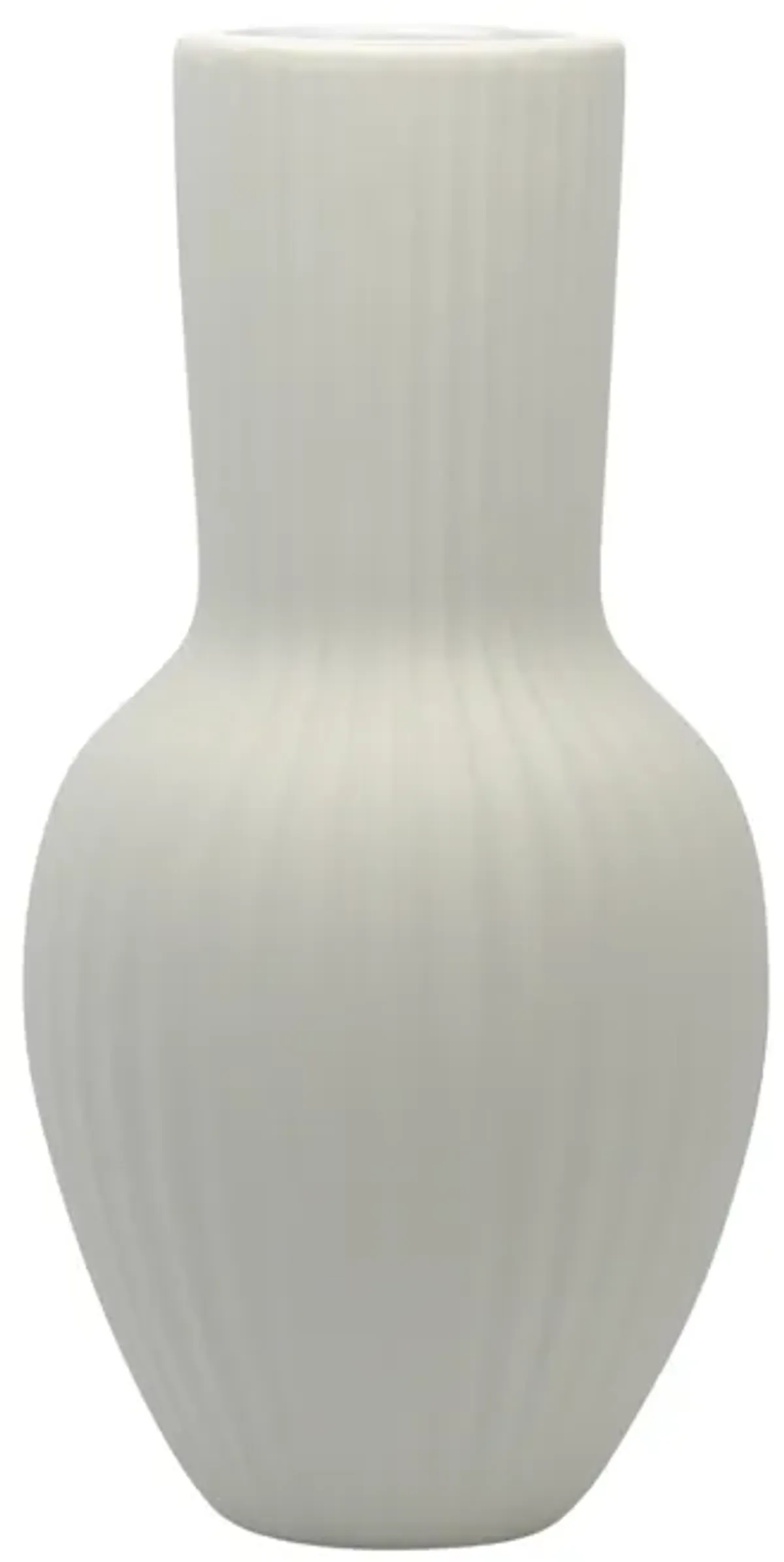 Cer, 11"h Bouquet Vase, White