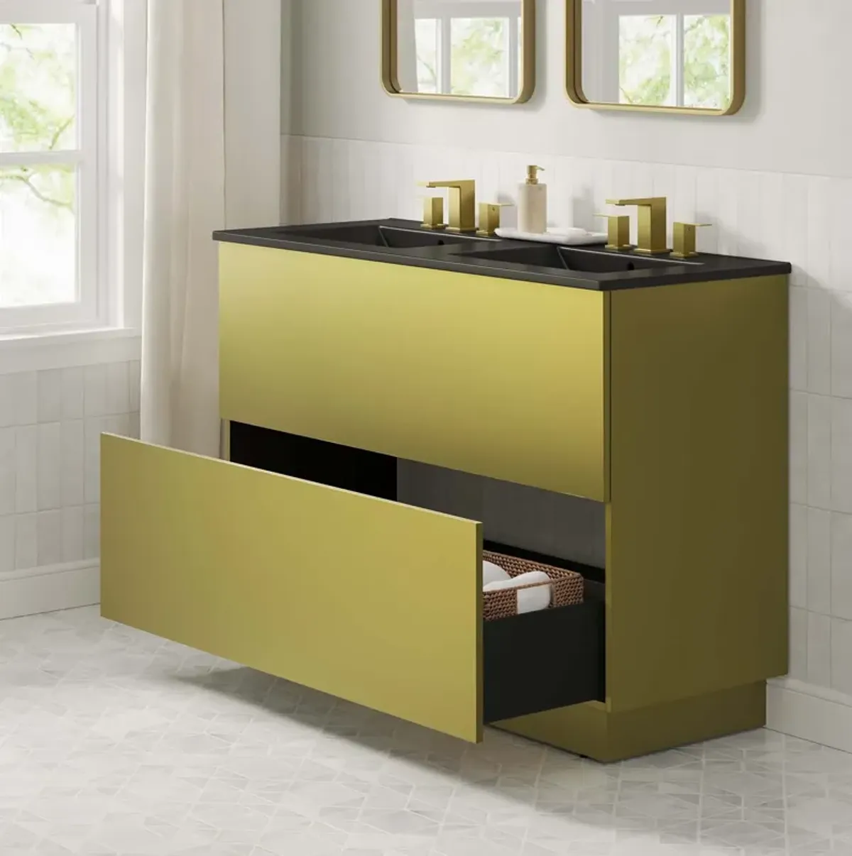 Quantum 48" Double Sink Bathroom Vanity