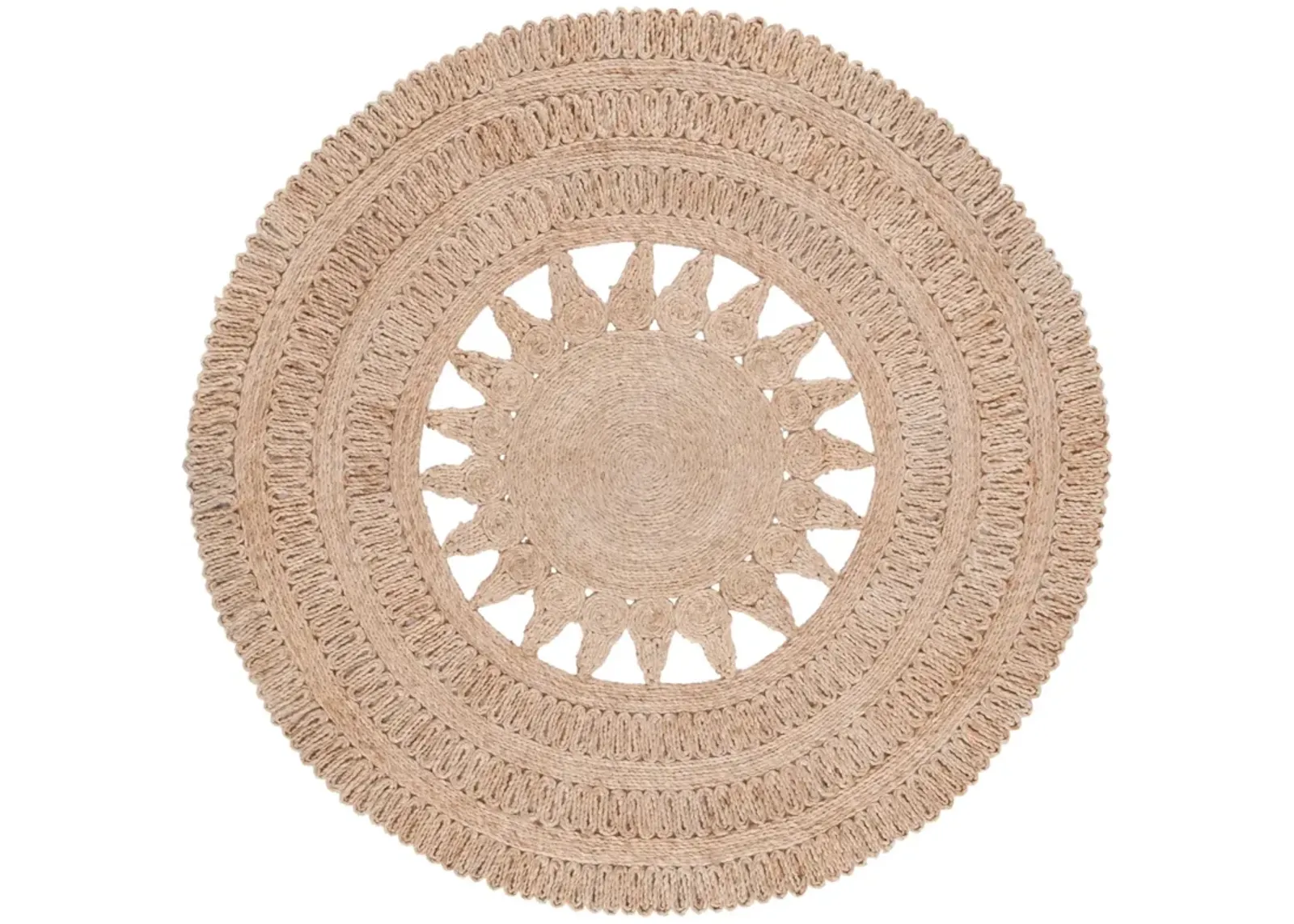 NATURAL FIBER 180 NATURAL 5' x 5' Round Round Rug