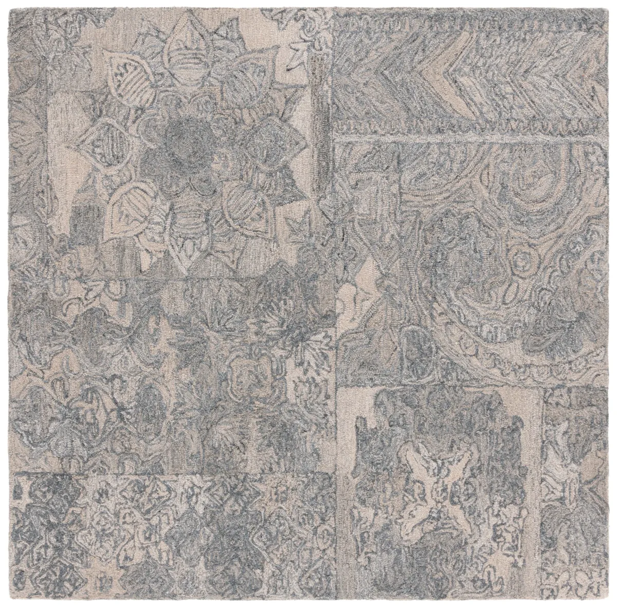 ABSTRACT Hand Tufted 6' x 6' Square area rug