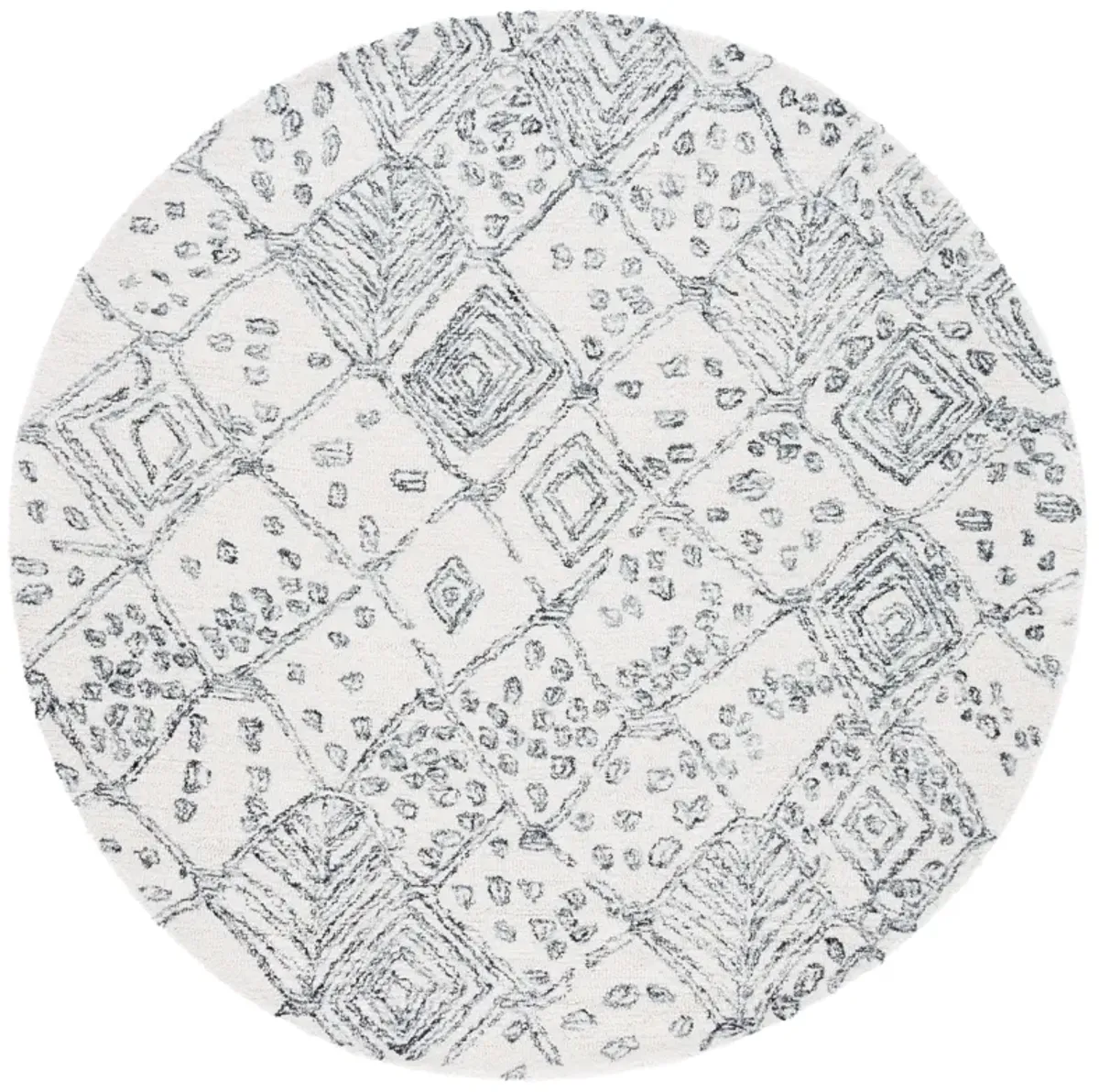 EBONY Hand Tufted 6' x 6' Round area rug