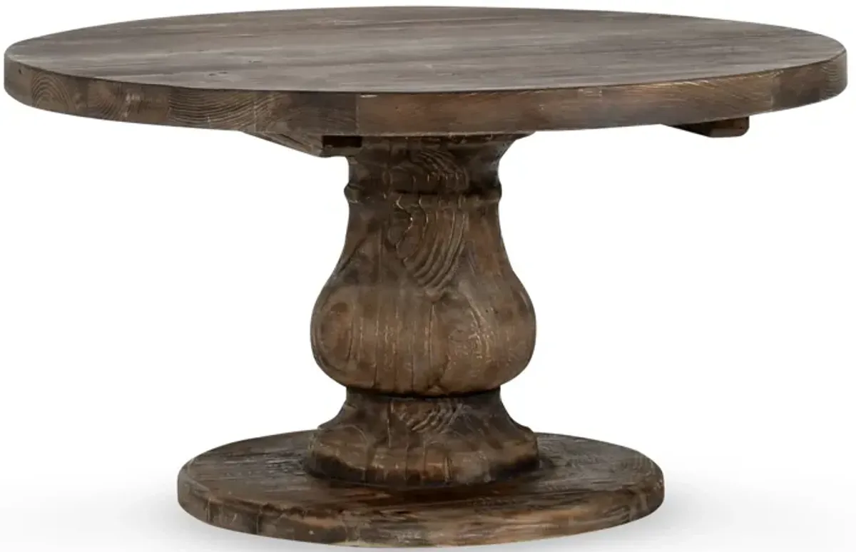 Carolina Reclaimed Pine Round Coffee Table By Kosas Home