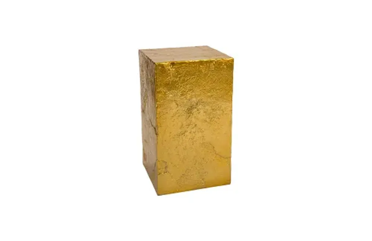 slate pedestal, medium, liquid gold