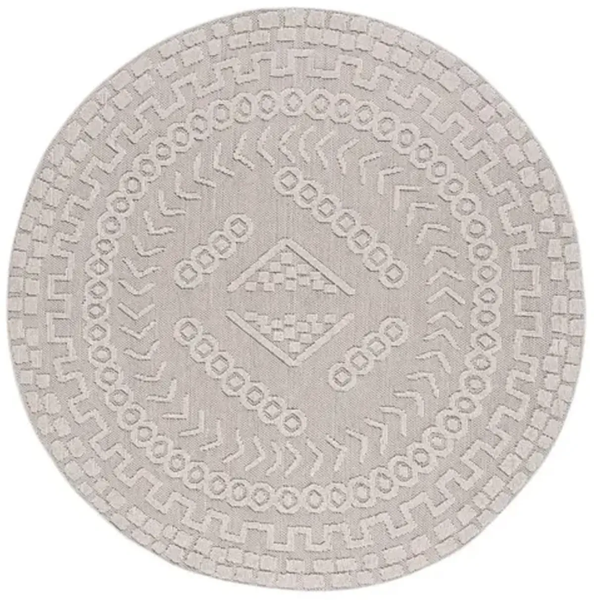 GLOBAL 202 Beige 6'-7' X 6'-7' Round Round Rug