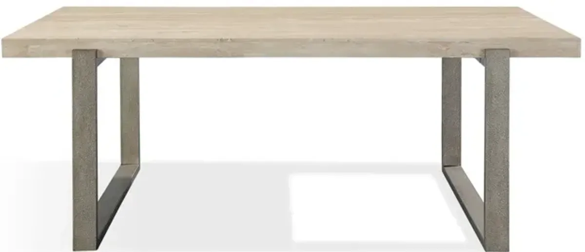 Ariela Natural Travertine Coffee Table With Bronze Metal Base