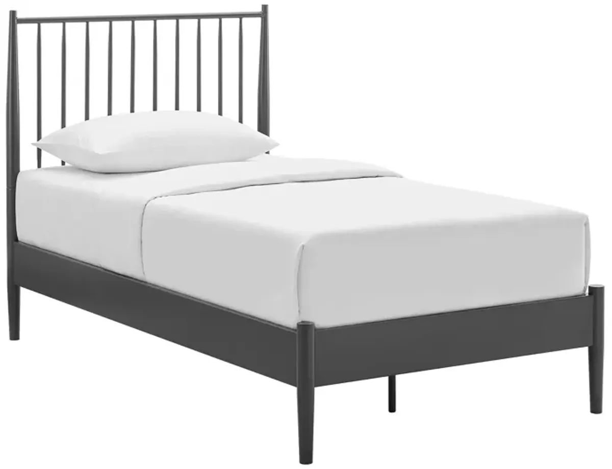 Adair Spindle Metal Twin Platform Bed