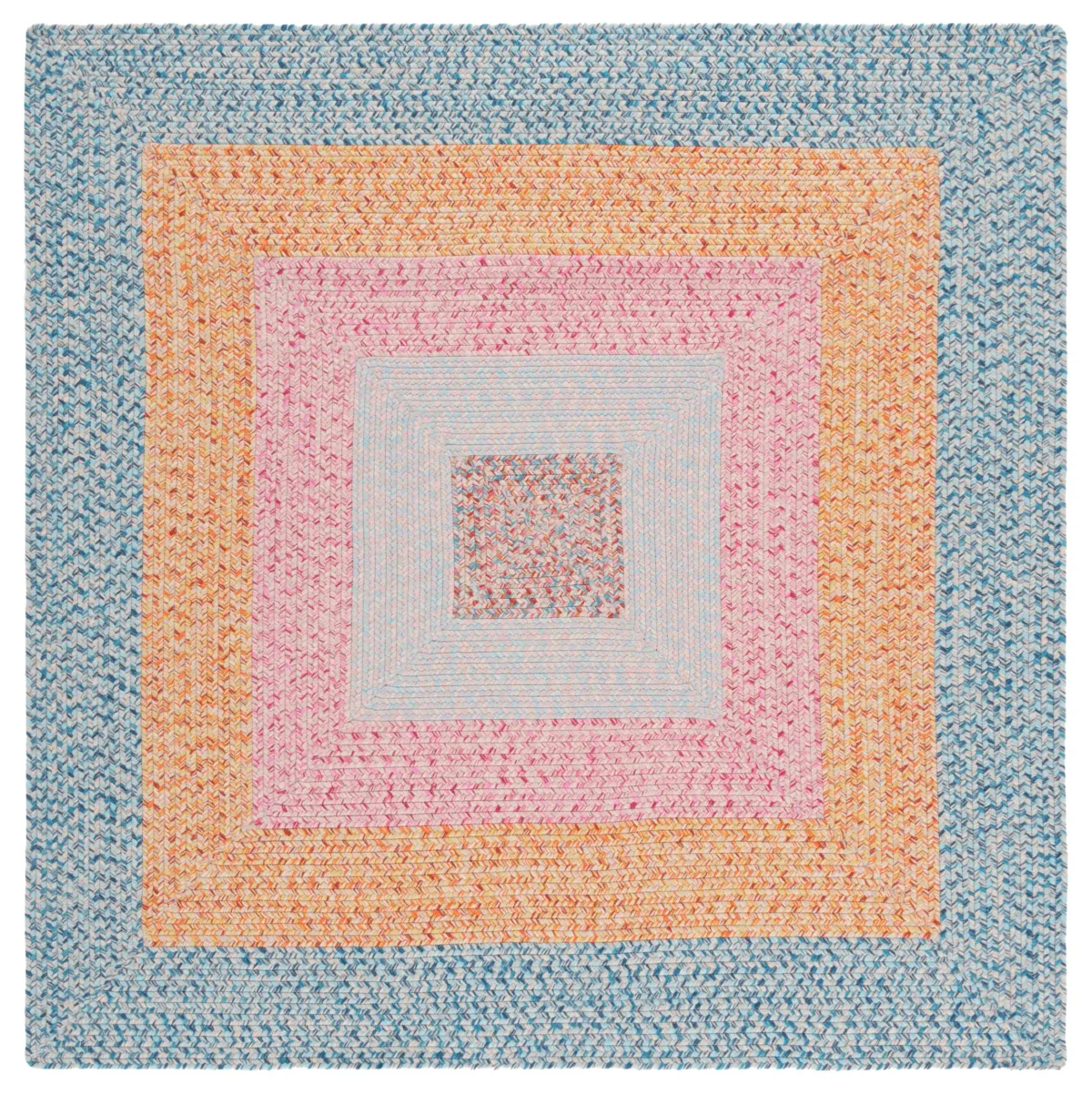 BRAIDED Hand Woven 3' x 3' Square area rug
