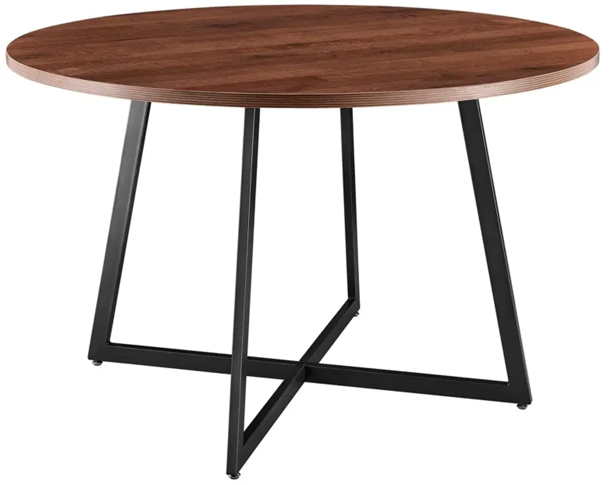 Courtdale Kd 48" Round Dining Table, Gliese Brown(assembly Required)