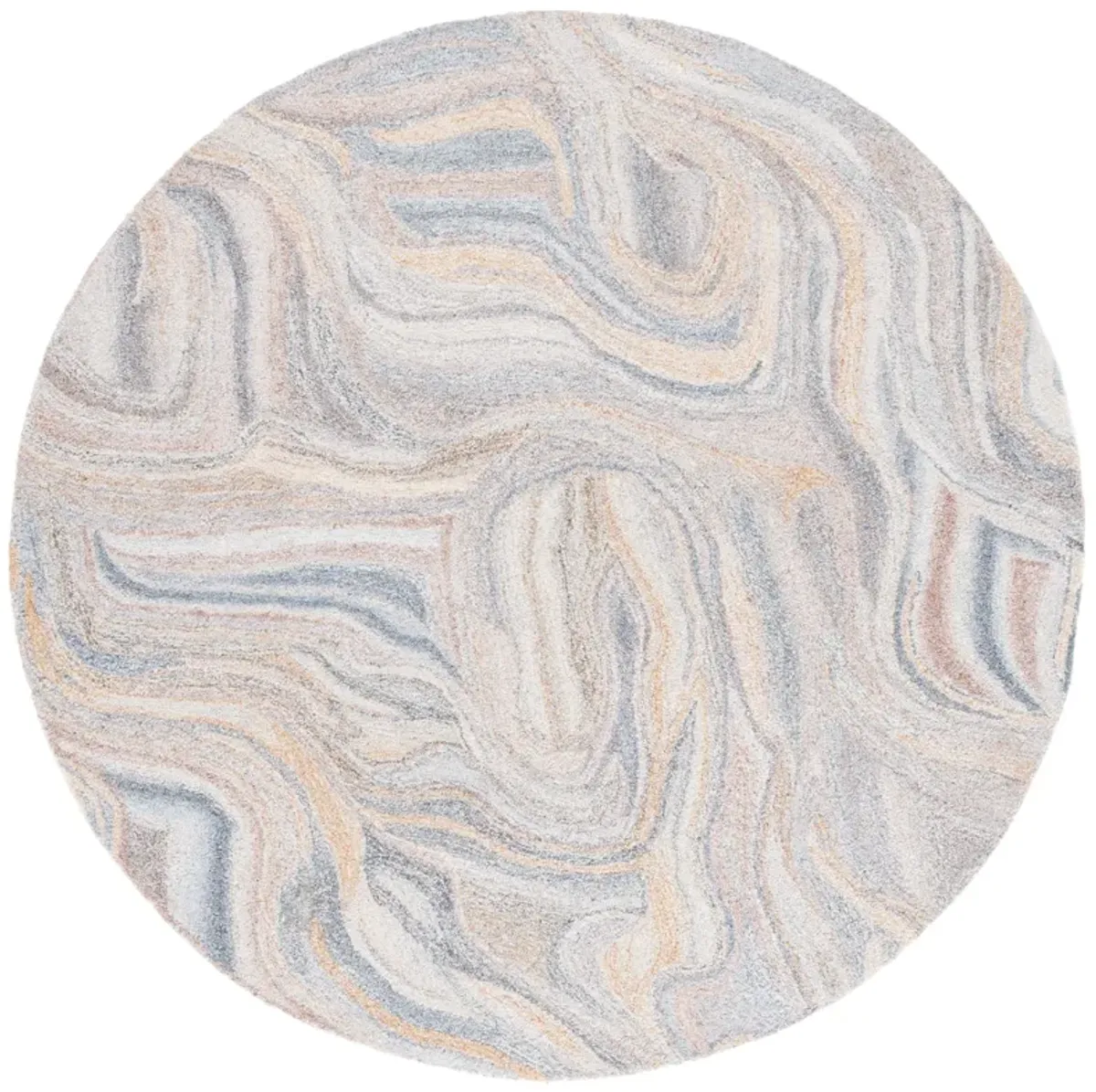 ABSTRACT Hand Tufted 6' x 6' Round area rug