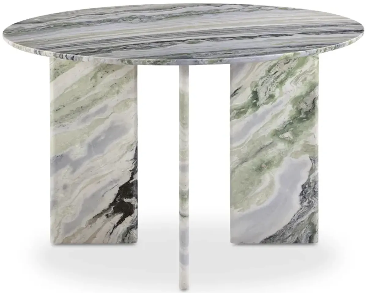 Celia Round Dining Table Green Onyx Marble
