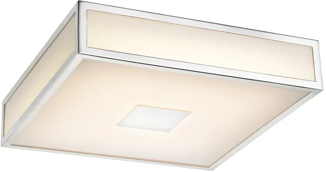 Hampstead 9" Wide 1-Light Flush Mount - Chrome