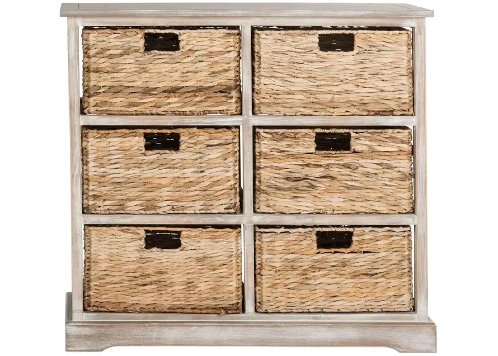 KEENAN 6 WICKER BASKET STORAGE CHEST