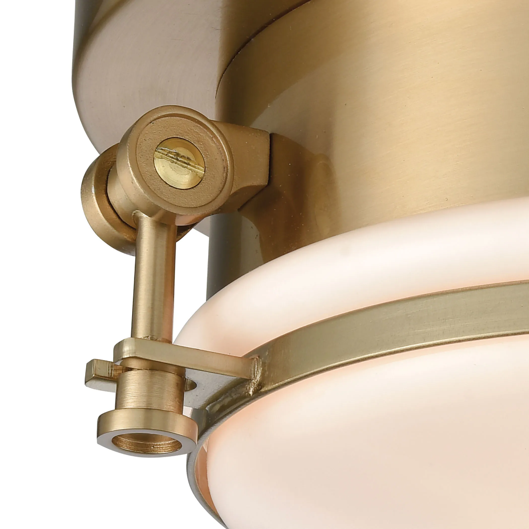 Riley 10" Wide 1-Light Flush Mount - Satin Brass