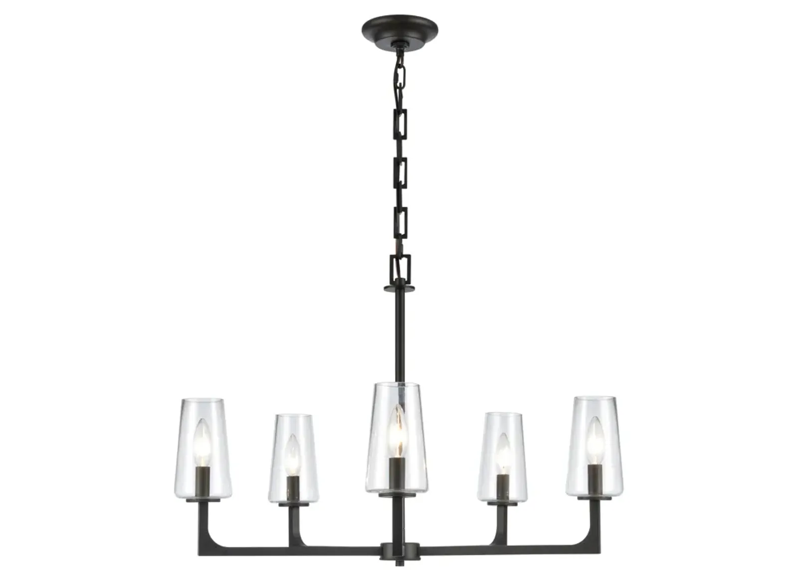 Fitzroy 28'' Wide 5-Light Chandelier - Matte Black