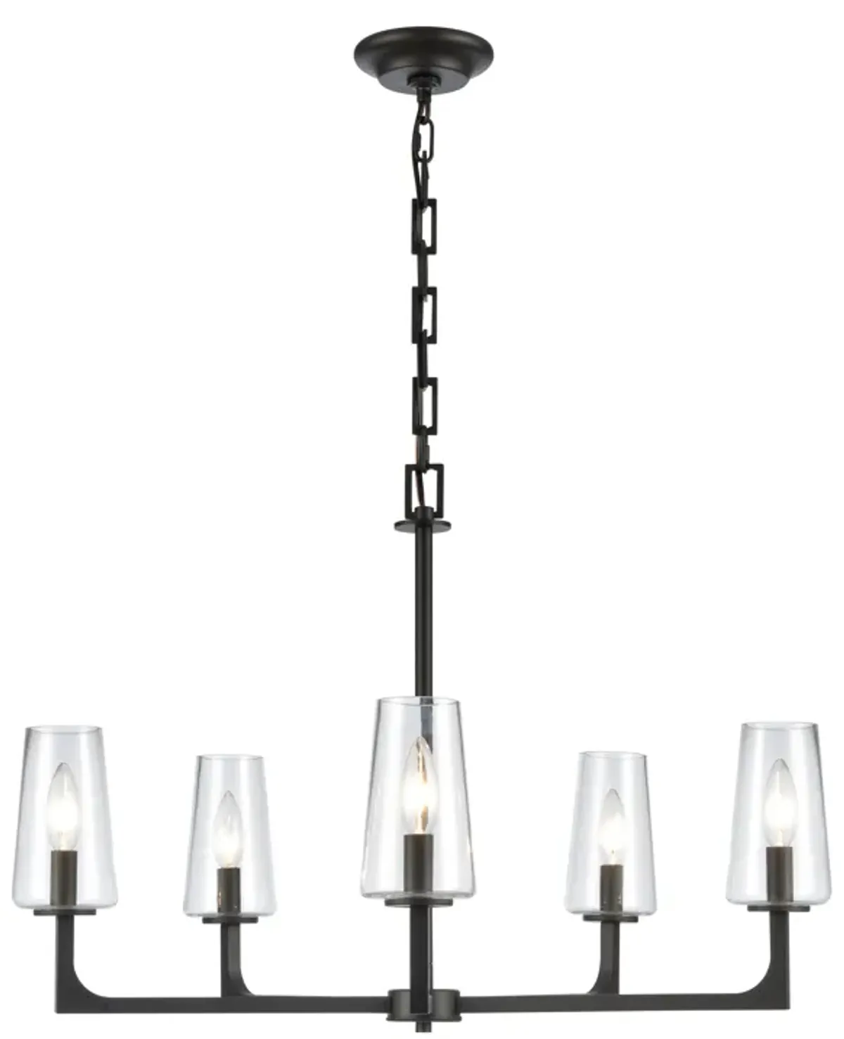 Fitzroy 28'' Wide 5-Light Chandelier - Matte Black