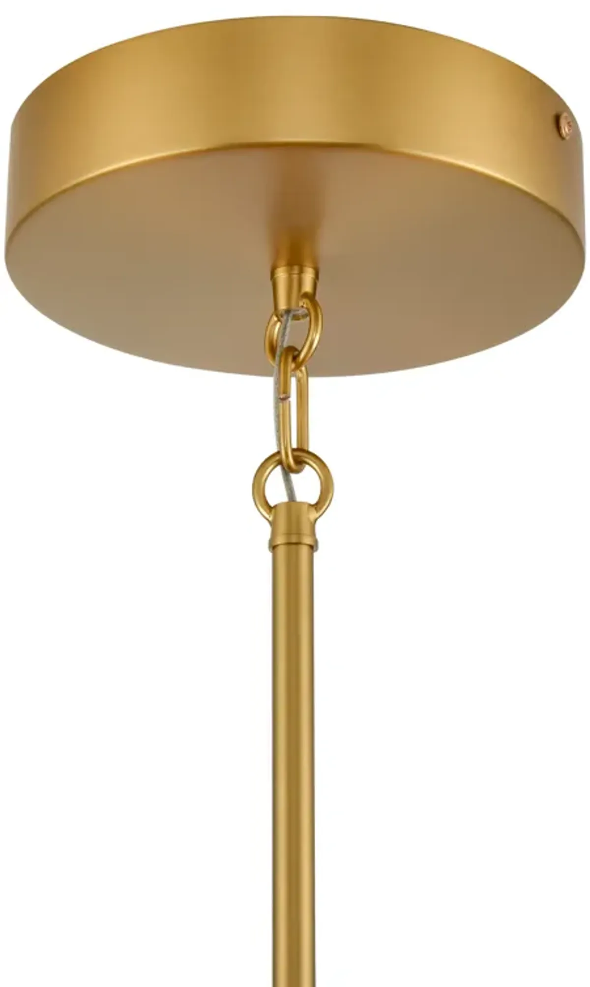 Fagan 33.5'' Wide Integrated LED Pendant - Brushed Brass with Forged Iron