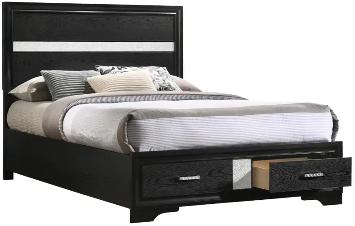 Miranda Full Storage Bed Black