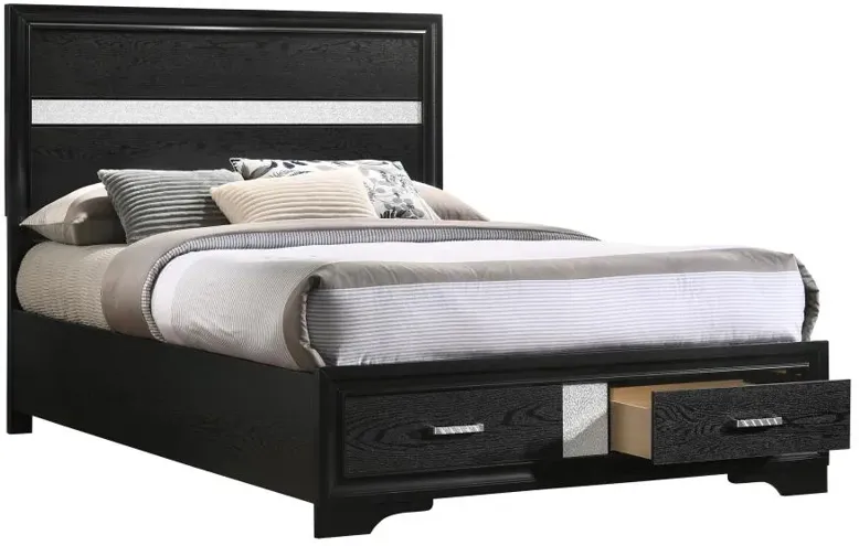 Miranda Full Storage Bed Black