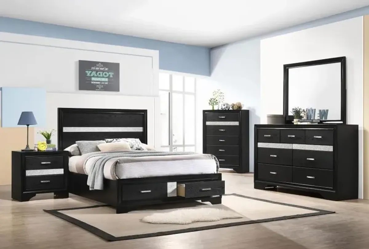 Miranda Full Storage Bed Black