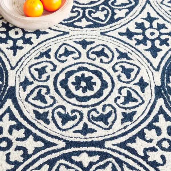 METRO 377 BLUE  6' x 6' Square Square Rug