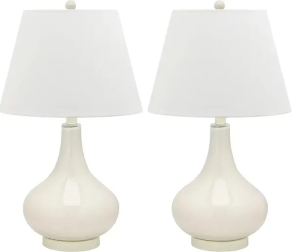 Amy 24-Inch H Gourd Glass Lamp - Set of 2